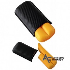 PURERA PIEL PARA 2 PUROS COLOR AMARILLO-CARBONO