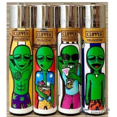 PACK 4 ENCENDEDOR CLIPPER ALIEN SUMMER