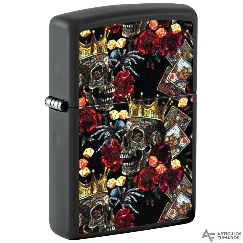 ENCENDEDOR ZIPPO SKULL SPIDER EMBROIDERY 218