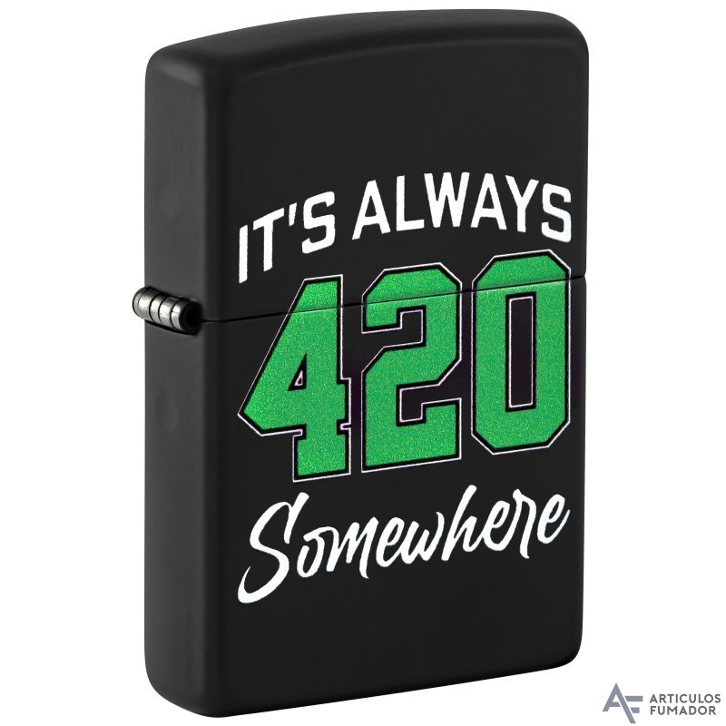ENCENDEDOR ZIPPO IT´S ALWAYS 420 SOMEWHERE
