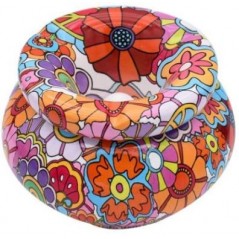 CENICERO DE MESA DE CERÁMICA ESTAMPADO MARROQUI FLORAL