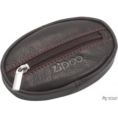 MONEDERO ZIPPO DE PIEL-MOCA