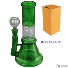 20 cm. Bong de cristal verde