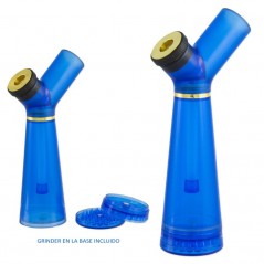 24 cm. Bong acrílico con grinder en la base