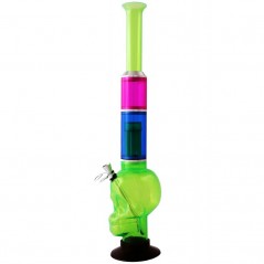 48 cm. Bong acrílico «Calavera» verde