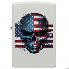 Encendedor Zippo 214 Skull Flag Design