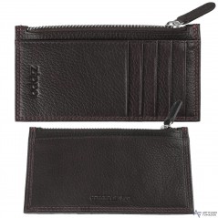 Tarjetero Zippo cremallera Marrón