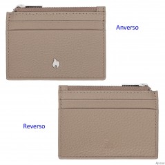 Tarjetero Zippo Taupe