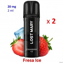 2 Pods Strawberry Ice 20mg. Lost Mary TAPPO PRO