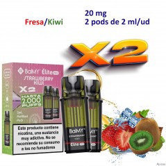 Strawberry Kiwi 20 mg. BALMY ÉLITE PRO 2 Pod recarga