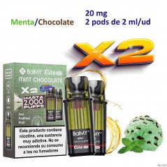 Mint Chocolate 20 mg. BALMY ÉLITE PRO 2 Pod recarga