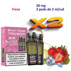 Strawberry 20 mg. BALMY ÉLITE PRO 2 Pods recarga
