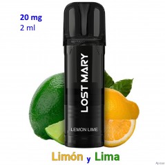 Pod Lemon Lime 20mg. Lost Mary TAPPO PRO