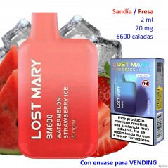 Watermelon Strawberry Ice 20 mg. Elfbar Lost Mary 600 VENDING Vaper...