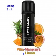 Pod Pineapple Passion Fruit Lemon 20mg. Lost Mary TAPPO PRO