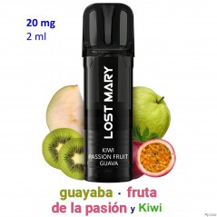 Pod Kiwi Passion Fruit Guava 20mg. Lost Mary TAPPO PRO