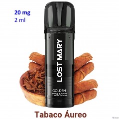 Pod Golden Tobacco 20mg. Lost Mary TAPPO PRO
