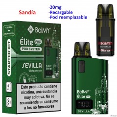 Kit Watermelon 20 mg. BALMY ÉLITE PRO SEVILLA EDITION GREEN recargable