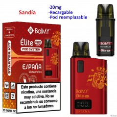 Kit ESPAÑA EDITION Watermelon 20 mg. BALMY ÉLITE PRO recargable
