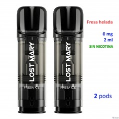 Strawberry Ice 0 mg. 2 pods recarga Lost Mary TAPPO