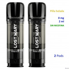 Pineapple Ice 0 mg. 2 pods recarga Lost Mary TAPPO