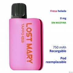 Kit Strawberry Ice 0 mg. Lost Mary TAPPO recargable