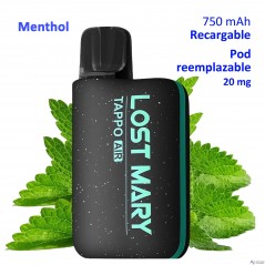 Kit Menthol 20 mg. Lost Mary TAPPO recargable
