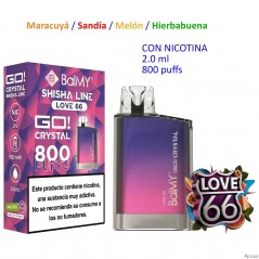 Kiss 20 mg. BALMY GO CRYSTAL Vaper desechable