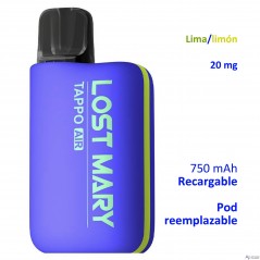 Kit Lemon lime 20 mg. Lost Mary TAPPO recargable