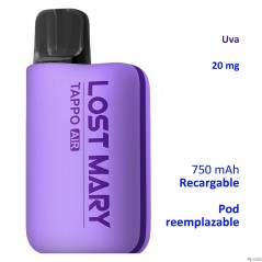 Kit Grape 20 mg. Lost Mary TAPPO recargable
