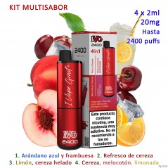 Cherry Edition 20 mg. IVG 2400 Vaper desechable 4 en 1