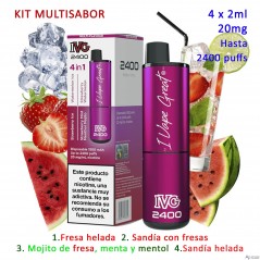 Pink Edition 20 mg. IVG 2400 Vaper desechable 4 en 1