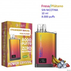 Strawberry -Banana 0 mg. BALMY POWER CRYSTAL Vaper desechable