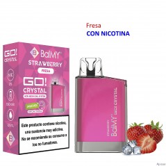 Strawberry 20 mg. BALMY GO CRYSTAL Vaper desechable