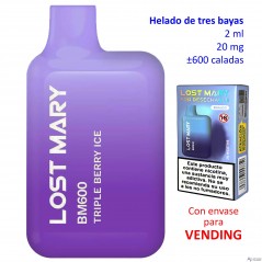 Triple berry Ice 20 mg. Elfbar Lost Mary 600 VENDING Vaper desechable