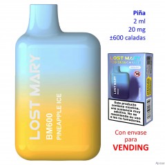 Pineapple Ice 20 mg. Elfbar Lost Mary 600 VENDING Vaper desechable