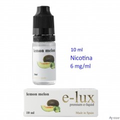 E-Liquid Lemon Melon 6 mg. envase con 10 ml e-lux