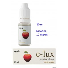 e-liquid Apple 12 mg. envase con 10 ml. e-lux