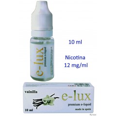 e-liquid Vainilla 12 mg. envase con 10 ml. e-lux