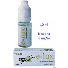 e-liquid Vainilla 6 mg. envase con 10 ml. e-lux