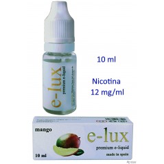 e-liquid Mango 12 mg. envase con 10 ml. e-lux