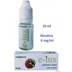 e-liquid Raspberry 6 mg. envase con 10 ml. e-lux