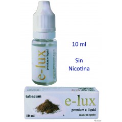 e-liquid Tabacum 0 mg. envase con 10 ml. e-lux