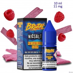 10ml 11 mg. Raspberry Sour Sales de nicotina Brutal Salt By Just Juice