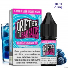 10ml 20 mg. Blue Razz Lemonade Ice Sales de nicotina Drifter Bar Salts