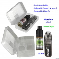 Pack vaper NEXUS + bote 20 mg. Triple Melon MARYLIQ Sales de nicotina