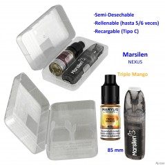 Pack vaper NEXUS + bote 20 mg. Triple Mango MARYLIQ Sales de nicotina