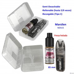 Pack vaper NEXUS + bote 20 mg. Strawberry Ice MARYLIQ Sales de nicotina