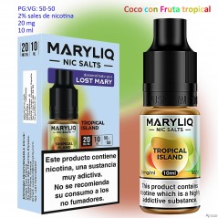 20 mg. Tropical Island MARYLIQ Sales de nicotina