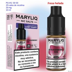 20 mg. Strawberry Ice MARYLIQ Sales de nicotina